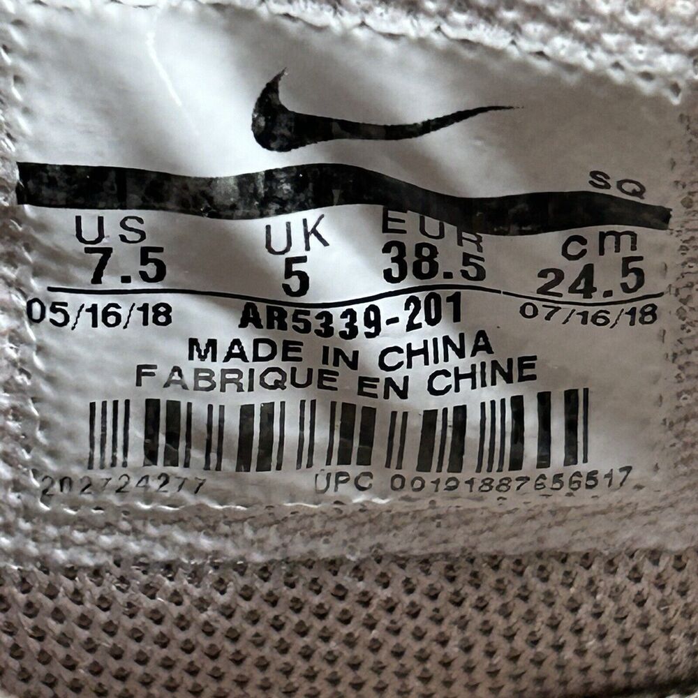 Nike Air Force 1 Shoes Women’s 7.5 Sage Partial Beige Suede Sneakers AR5339-201 - Picture 8 of 8